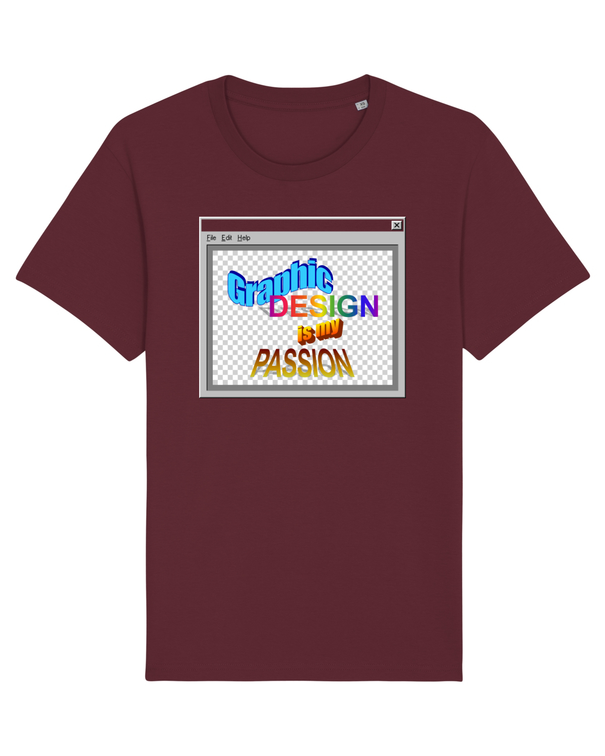 Tricou mânecă scurtă Unisex Rocker Burgundy