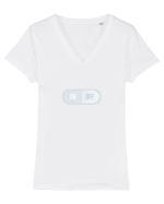 ON/OFF Tricou mânecă scurtă guler V Damă Evoker
