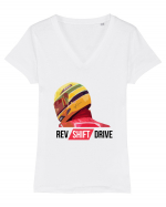 Rev Shift Drive Tricou mânecă scurtă guler V Damă Evoker