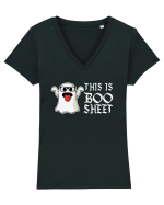 This Is Boo Sheet Bull Shit Funny Tricou mânecă scurtă guler V Damă Evoker
