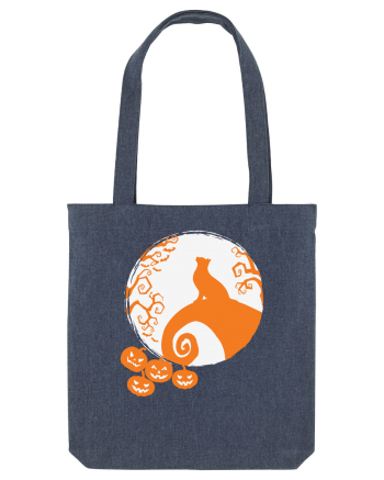 Top Cat And Moon Halloween Midnight Blue