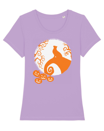Top Cat And Moon Halloween Lavender Dawn