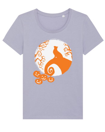 Top Cat And Moon Halloween Lavender