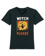 Witch Please Halloween Tricou mânecă scurtă guler V Bărbat Presenter