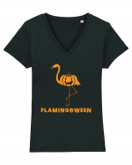 Flamingoween Tricou mânecă scurtă guler V Damă Evoker