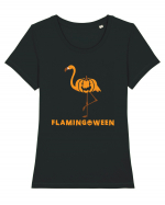Flamingoween Tricou mânecă scurtă guler larg fitted Damă Expresser
