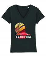 Rev Shift Drive Tricou mânecă scurtă guler V Damă Evoker