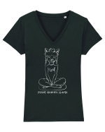 Boom chakra llama Tricou mânecă scurtă guler V Damă Evoker