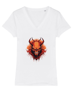Demon Tricou mânecă scurtă guler V Damă Evoker