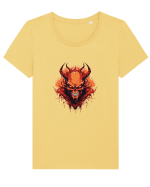 Demon Tricou mânecă scurtă guler larg fitted Damă Expresser