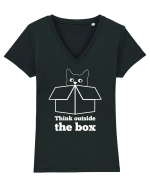 Think outside the box Tricou mânecă scurtă guler V Damă Evoker