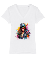 Urban Girl Tricou mânecă scurtă guler V Damă Evoker
