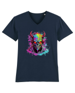 Demon Meloman Tricou mânecă scurtă guler V Bărbat Presenter