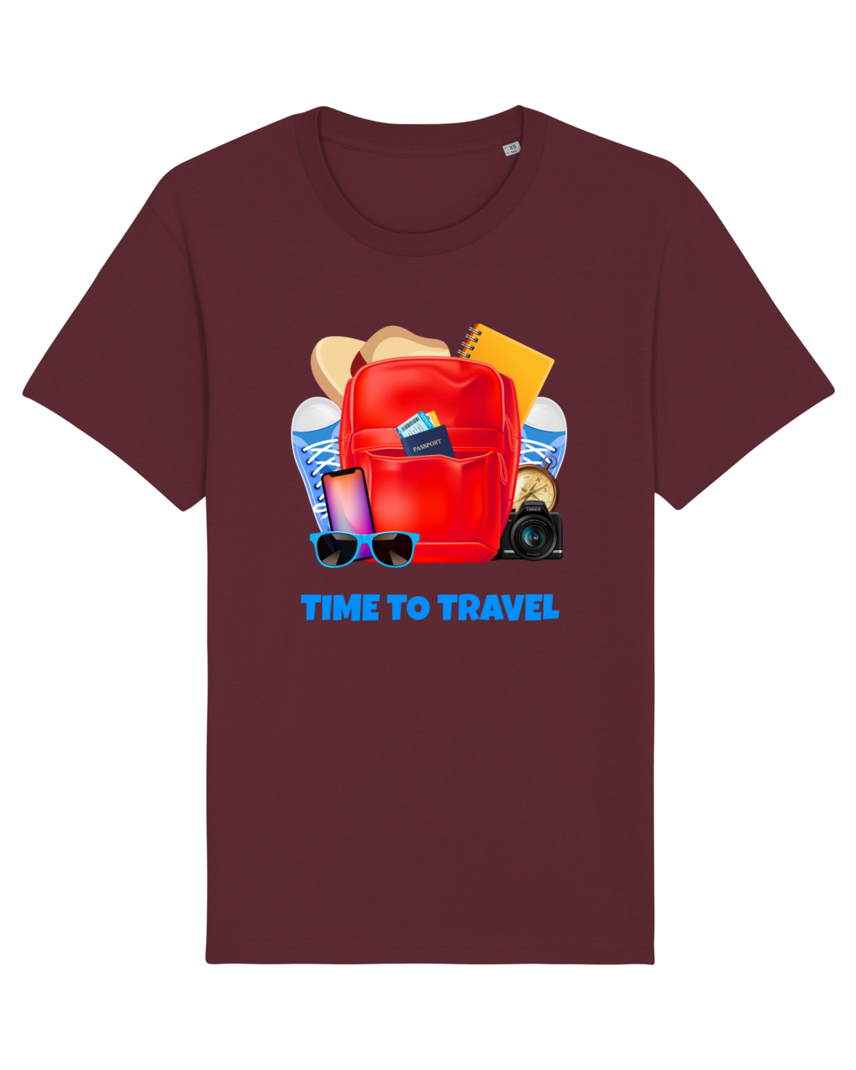 Tricou mânecă scurtă Unisex Rocker Burgundy