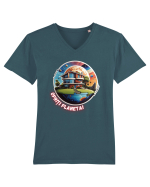 Opriti planeta! Tricou mânecă scurtă guler V Bărbat Presenter