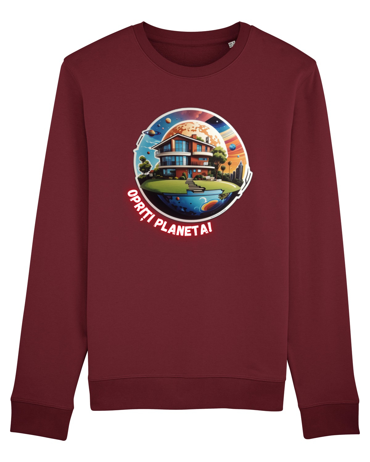 Bluză mânecă lungă Unisex Rise Burgundy