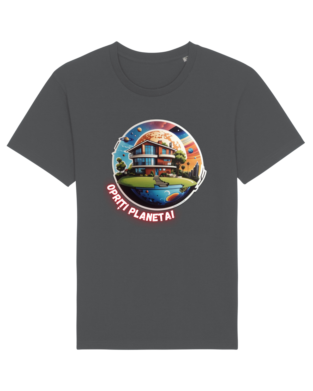 Tricou mânecă scurtă Unisex Rocker Anthracite