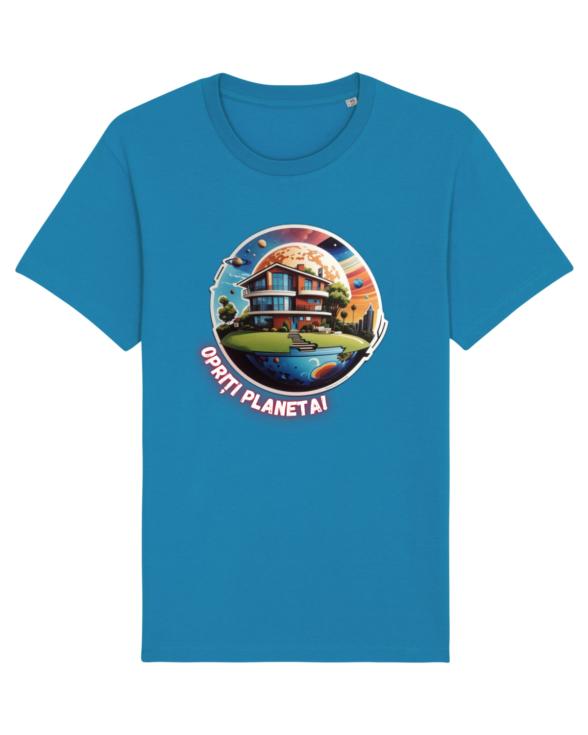 Tricou mânecă scurtă Unisex Rocker Azur