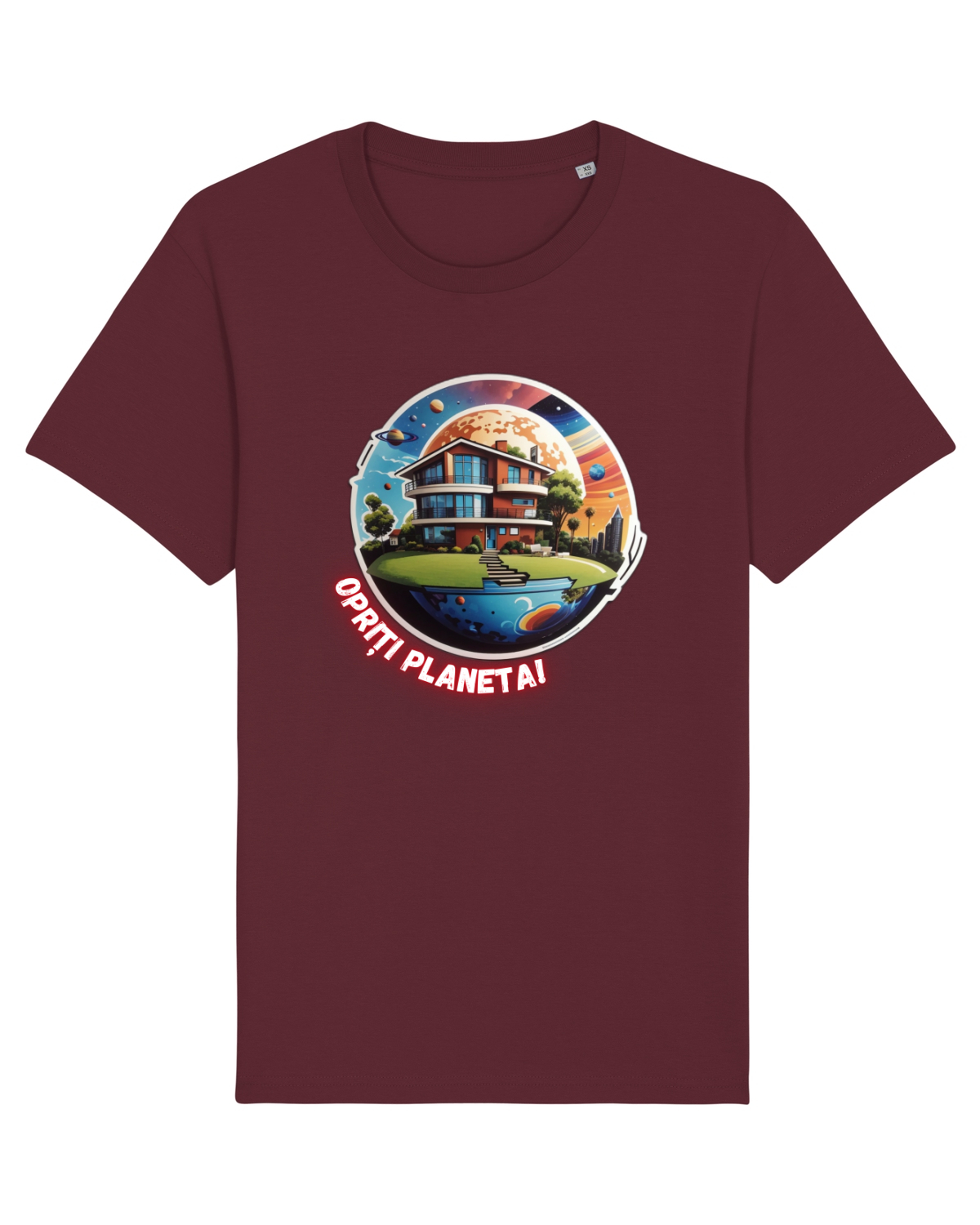 Tricou mânecă scurtă Unisex Rocker Burgundy