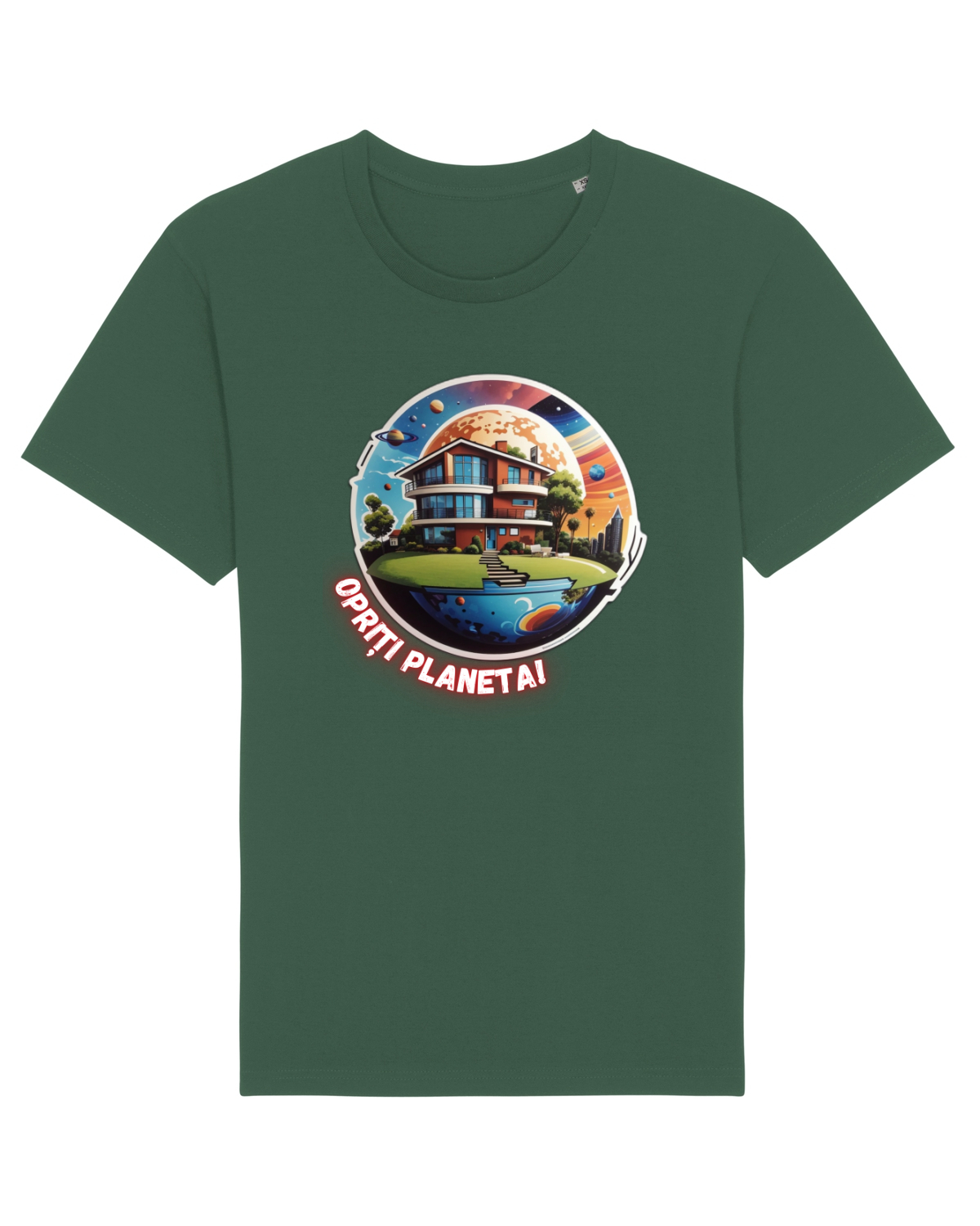 Tricou mânecă scurtă Unisex Rocker Bottle Green