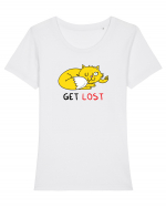 Get lost Tricou mânecă scurtă guler larg fitted Damă Expresser