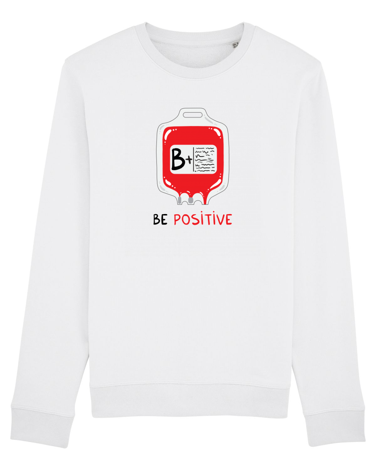 Bluză mânecă lungă Unisex Rise White