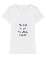 Nu azi Tricou mânecă scurtă guler V Damă Evoker