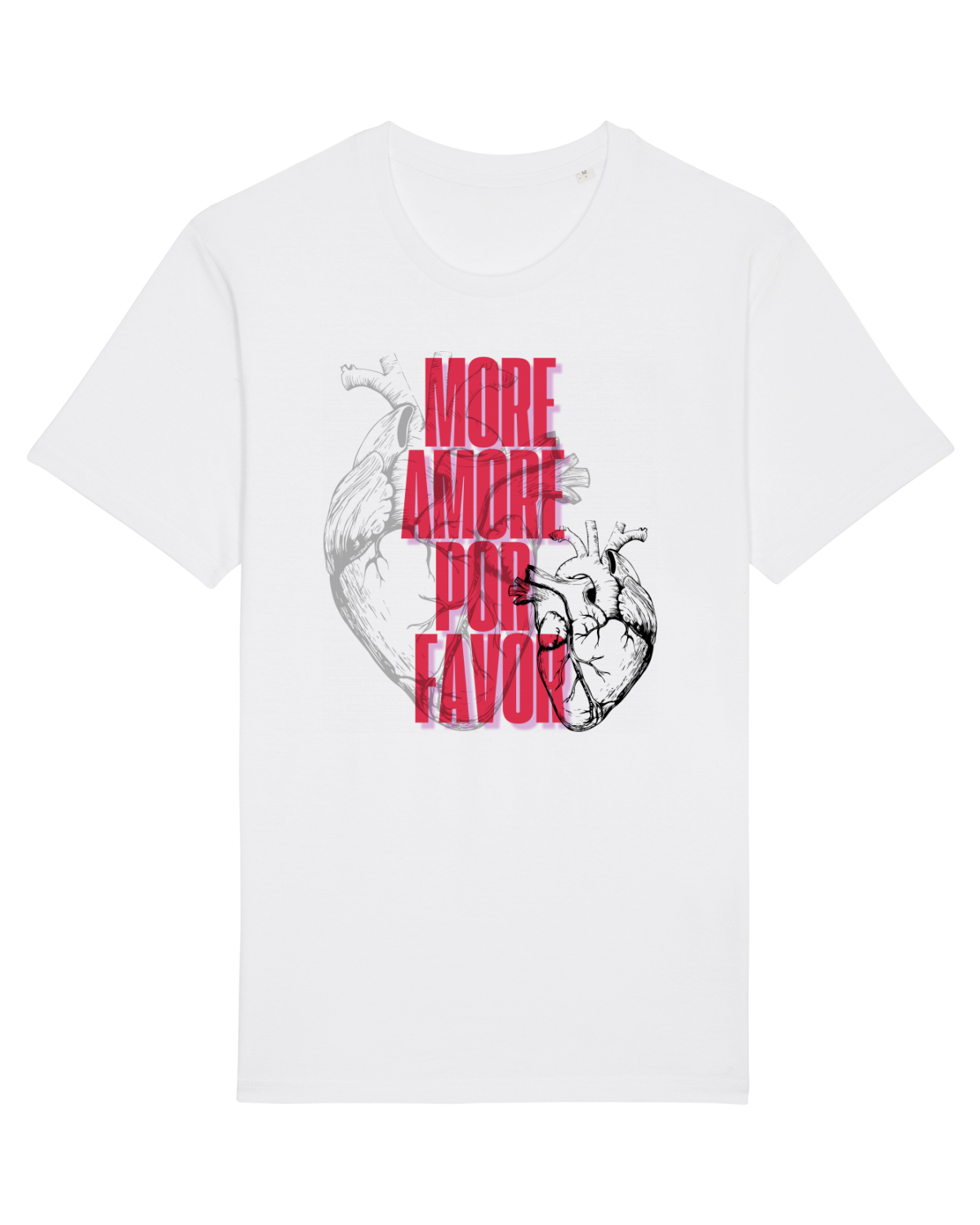 Tricou mânecă scurtă Unisex Rocker White
