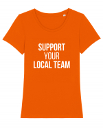 Support your local team Tricou mânecă scurtă guler larg fitted Damă Expresser