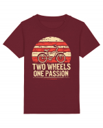 Two Wheels One Passion Retro Bicycle Distressed Sunset Tricou mânecă scurtă  Copii Mini Creator