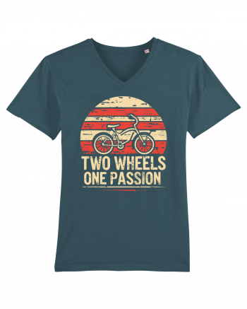 Two Wheels One Passion Retro Bicycle Distressed Sunset Stargazer