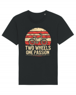 Two Wheels One Passion Retro Bicycle Distressed Sunset Tricou mânecă scurtă Unisex Rocker