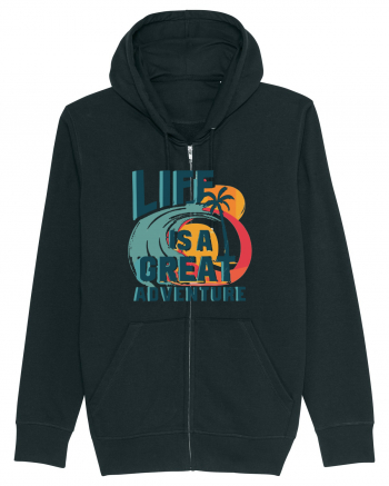 Life Is A Great Adventure Summer Black