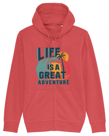 Life Is A Great Adventure Summer Carmine Red