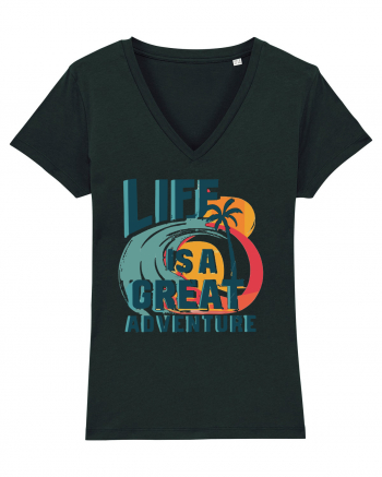 Life Is A Great Adventure Summer Black