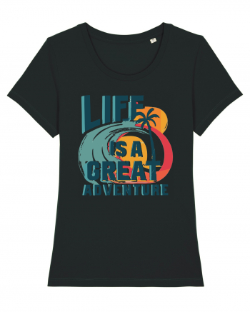 Life Is A Great Adventure Summer Black