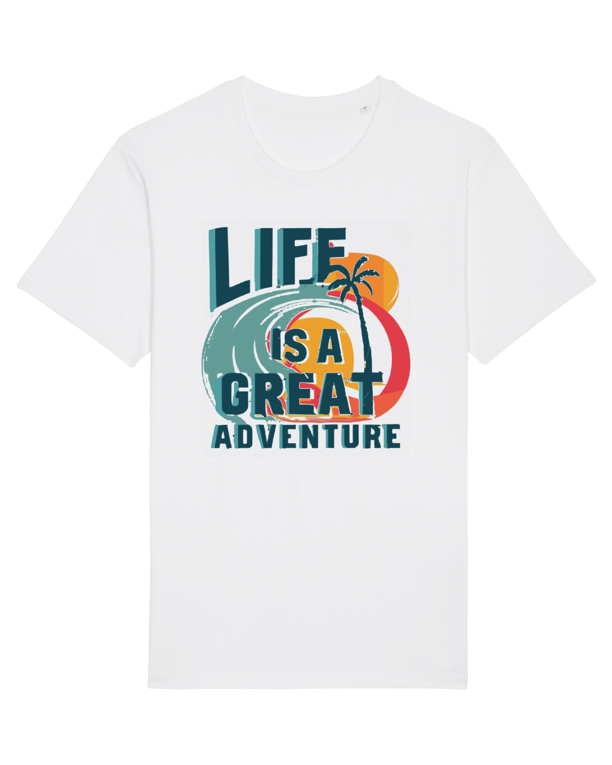 Tricou mânecă scurtă Unisex Rocker White