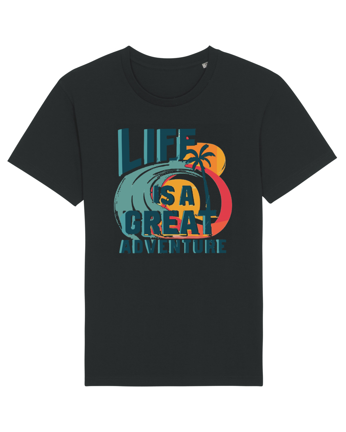 Tricou mânecă scurtă Unisex Rocker Black