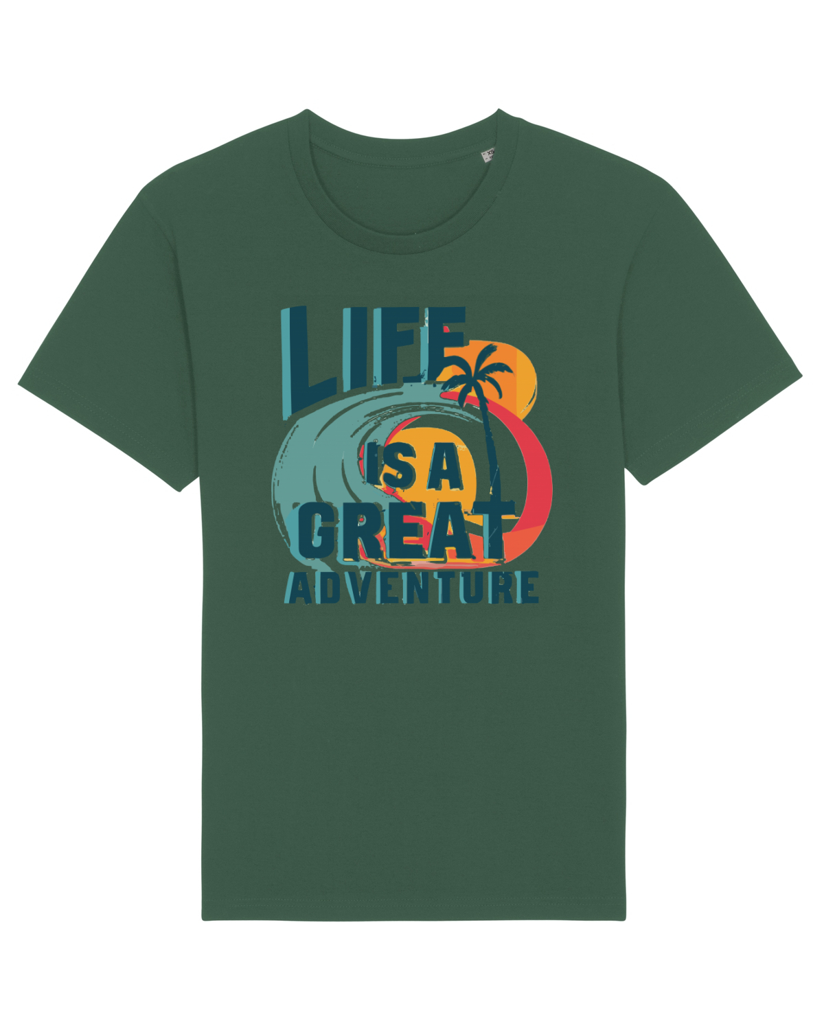 Tricou mânecă scurtă Unisex Rocker Bottle Green