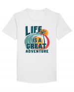 Life Is A Great Adventure Summer Tricou mânecă scurtă guler larg Bărbat Skater