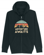 Adventure Awaits Retro Sunset Distressed Hanorac cu fermoar Unisex Connector