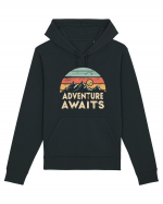 Adventure Awaits Retro Sunset Distressed Hanorac Unisex Drummer