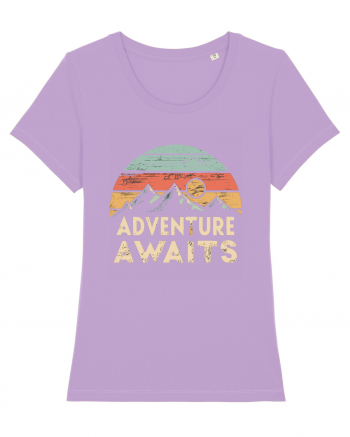 Adventure Awaits Retro Sunset Distressed Lavender Dawn