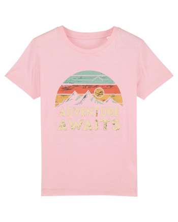 Adventure Awaits Retro Sunset Distressed Cotton Pink