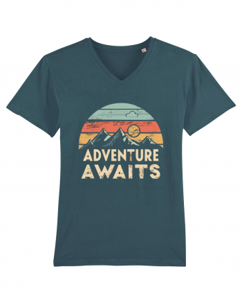 Adventure Awaits Retro Sunset Distressed Stargazer