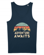 Adventure Awaits Retro Sunset Distressed Maiou Bărbat Runs