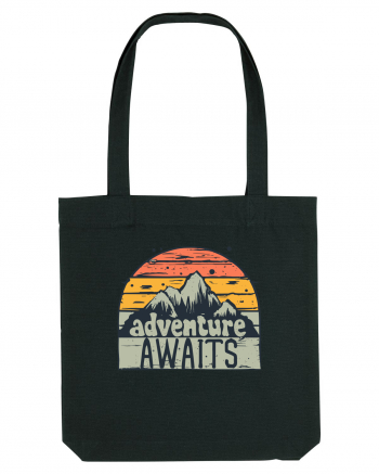 Adventure Awaits Retro Sunset Black