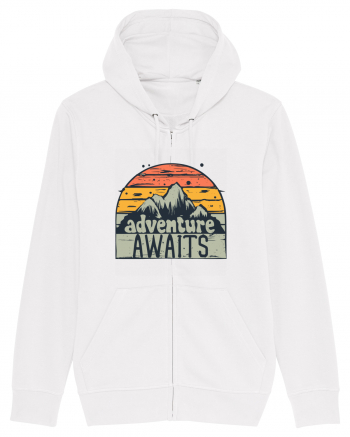 Adventure Awaits Retro Sunset White