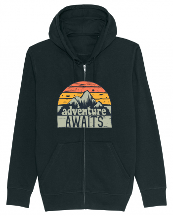 Adventure Awaits Retro Sunset Black