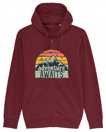 Adventure Awaits Retro Sunset Burgundy